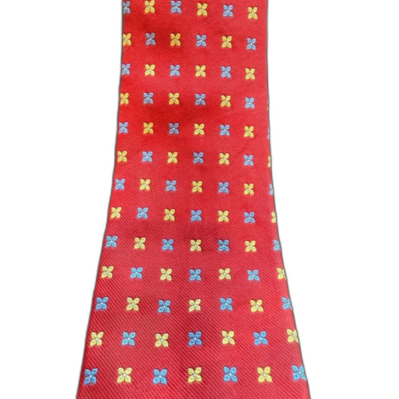 Brooks Brothers Makers Vintage Silk Tie Red Yellow Blue Floral. - Picture 5 of 5